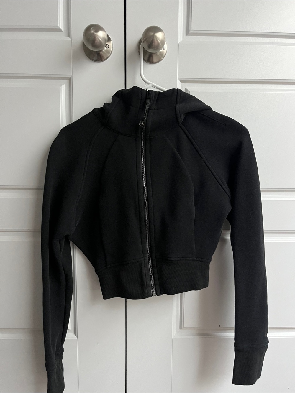 Lululemon Women's Crop Black Zip-Up Hooded Jacket